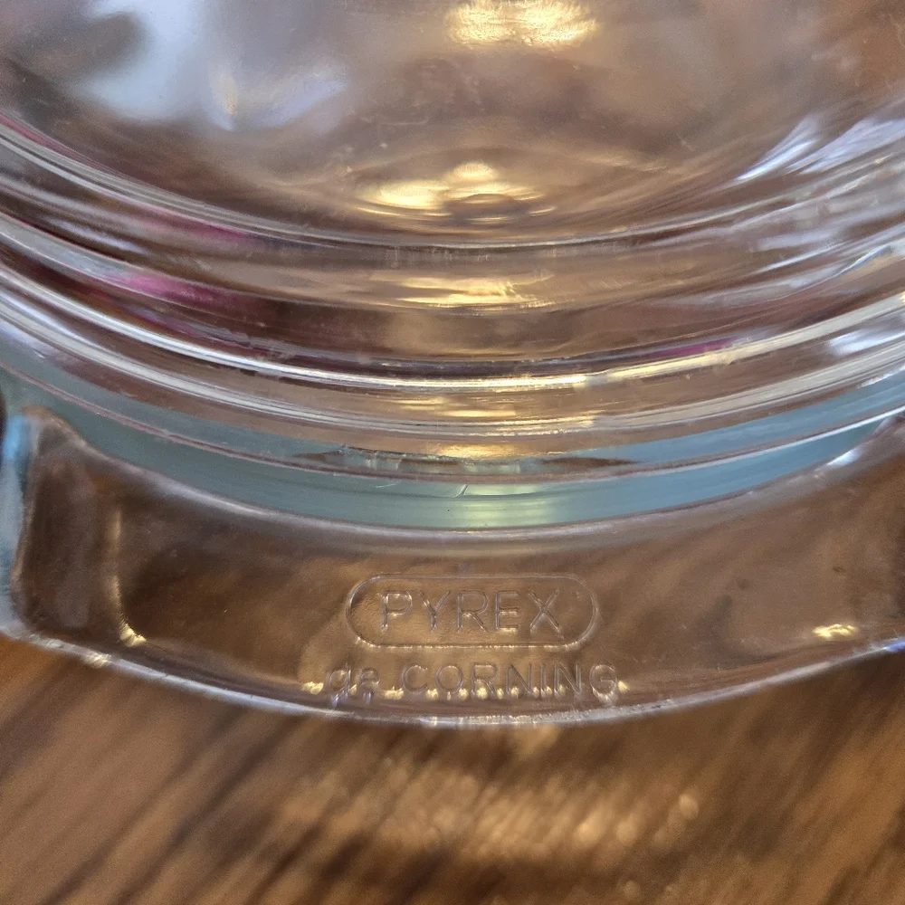 Vintage PRYEX Round Casserole Clear Glass Baking Dish with Lid 451 France X Bake